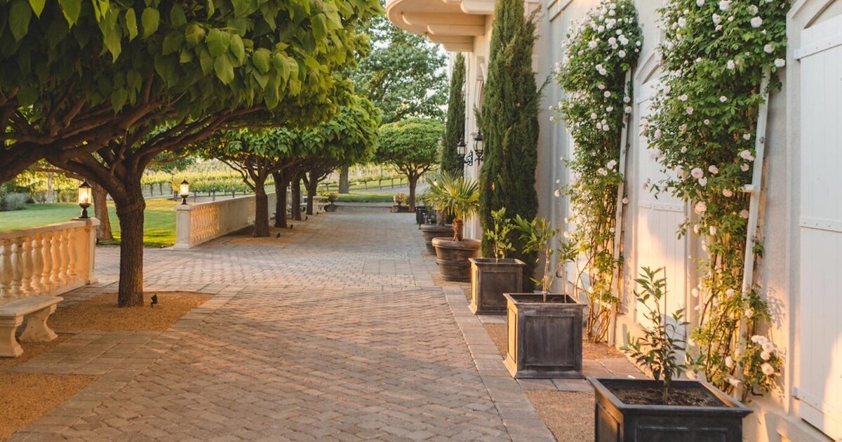 Chateau sunset at Hedges Family Estate