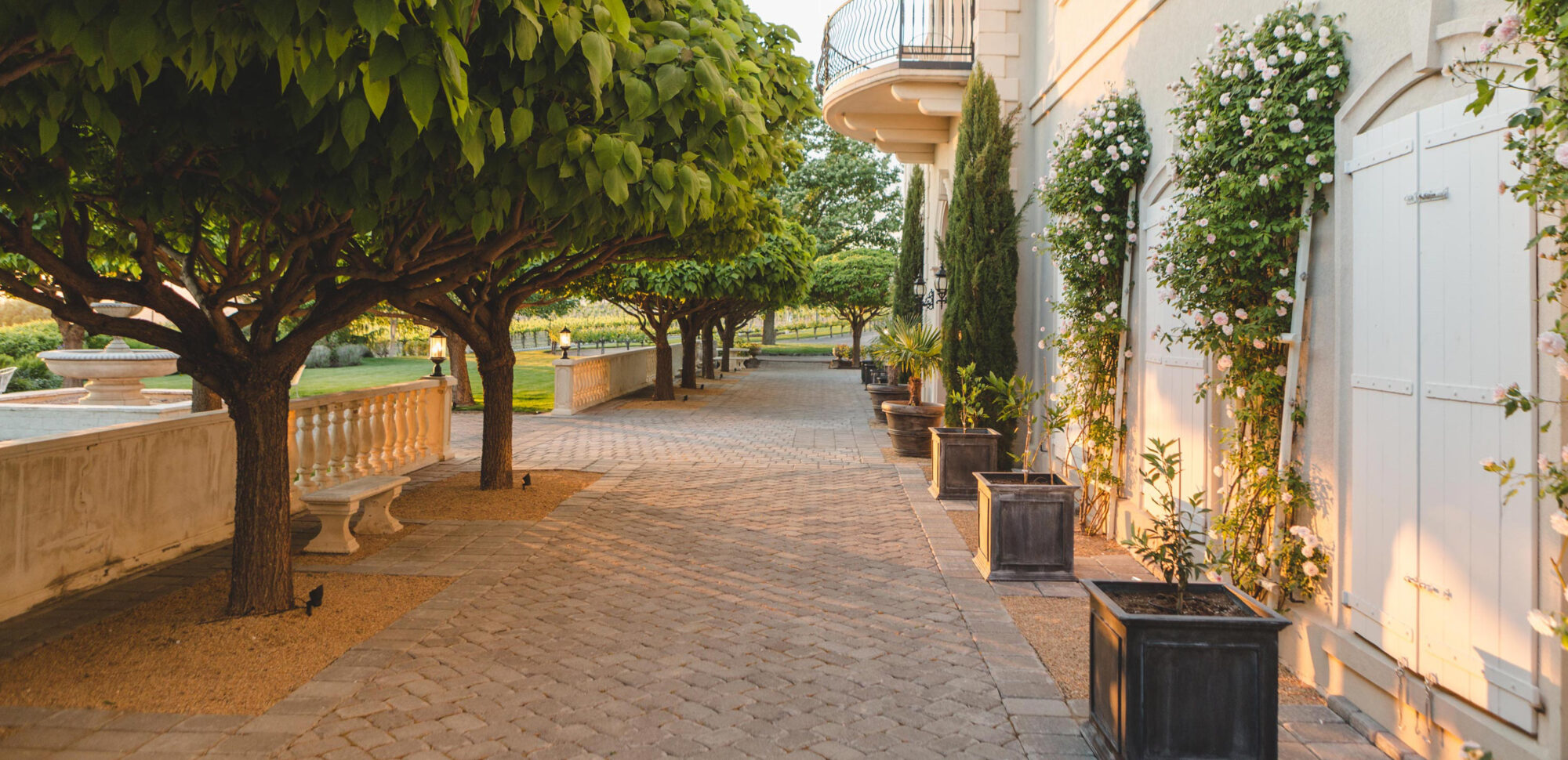 The front walk of the tasting room