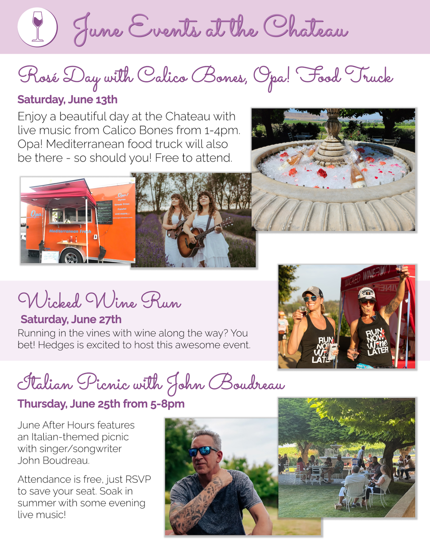 3 June Wine Bar Patio Events