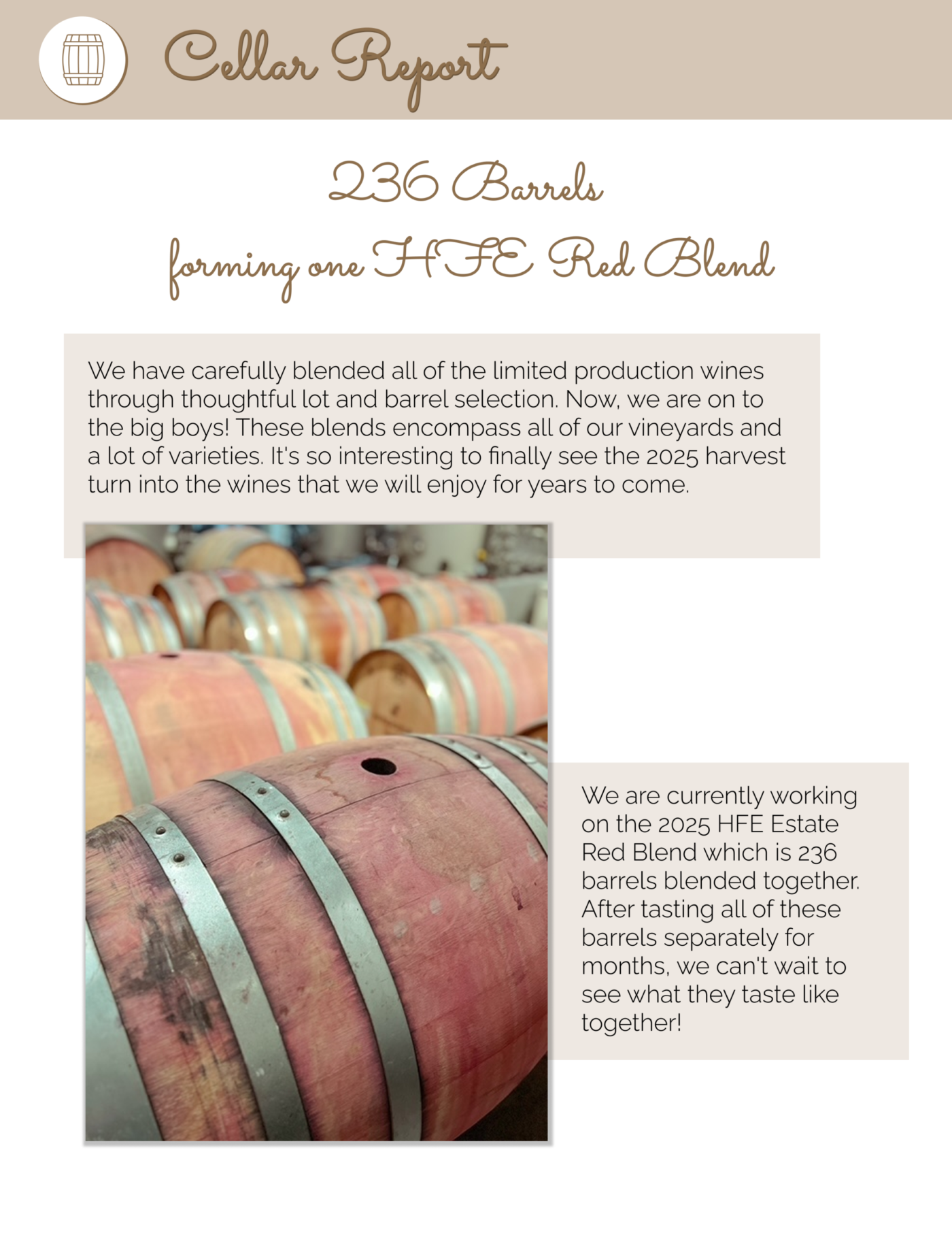 6 June Cellar Report