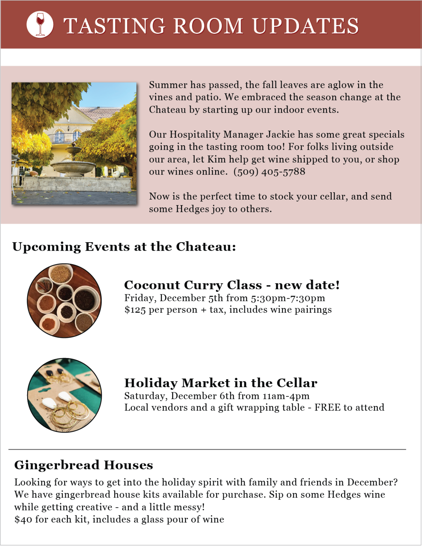 Nov Dec 2025 Newsletter 2 Tasting Room Updates