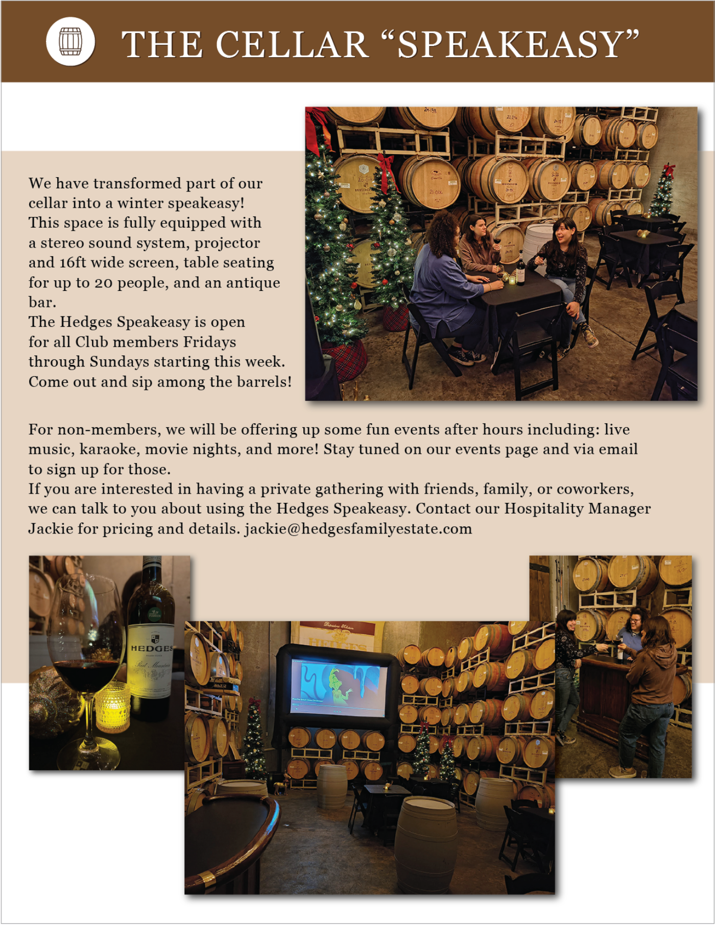 Nov Dec 2025 Newsletter 7 Cellar Speakeasy