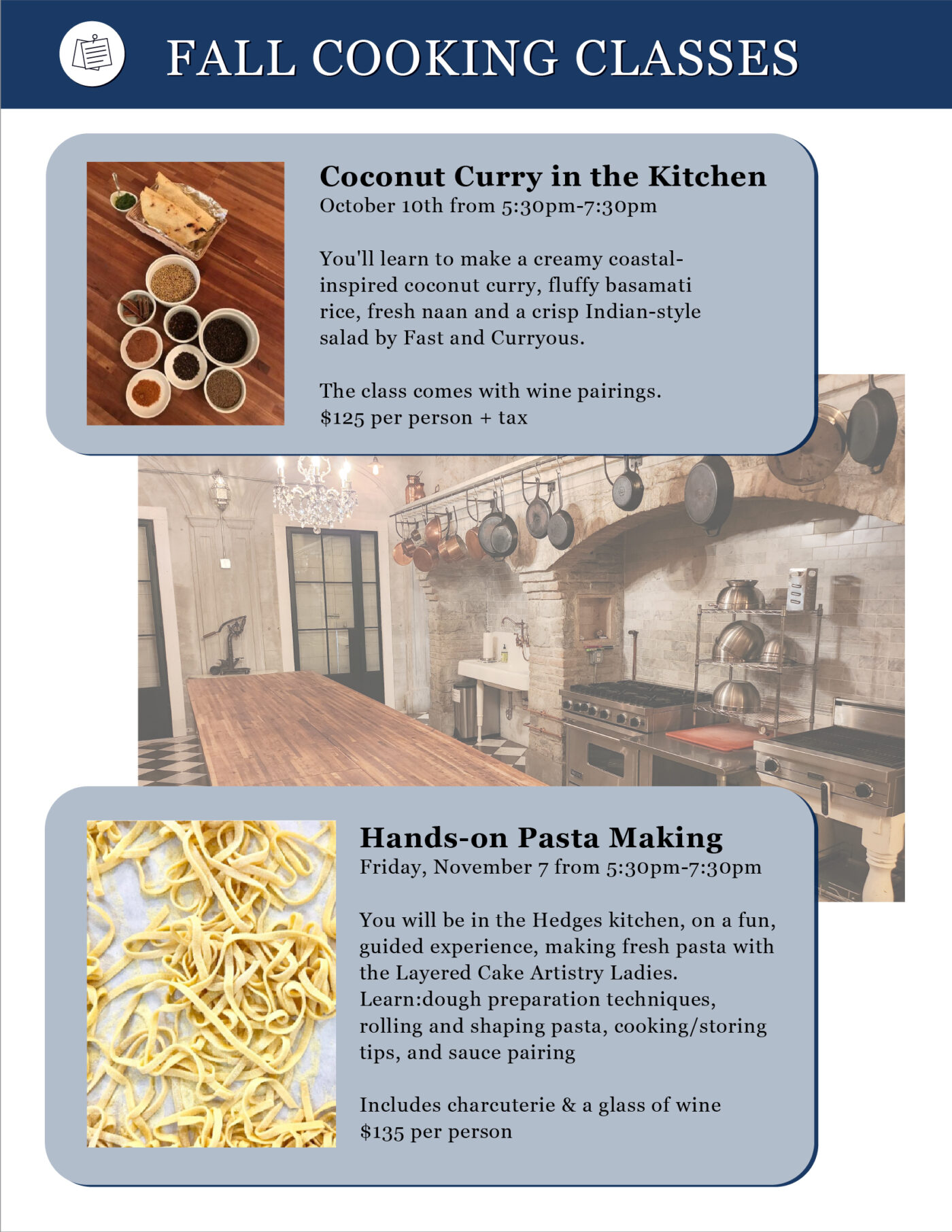 Sept Oct 2025 newsletter classes